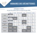 Horaires hiver déchetteries 2024/2025